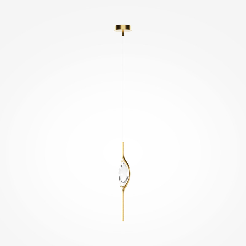 Подвесной светильник 14*14*360 см, LED, 3000К, Maytoni Foresight MOD347PL-L8BS3K латунный