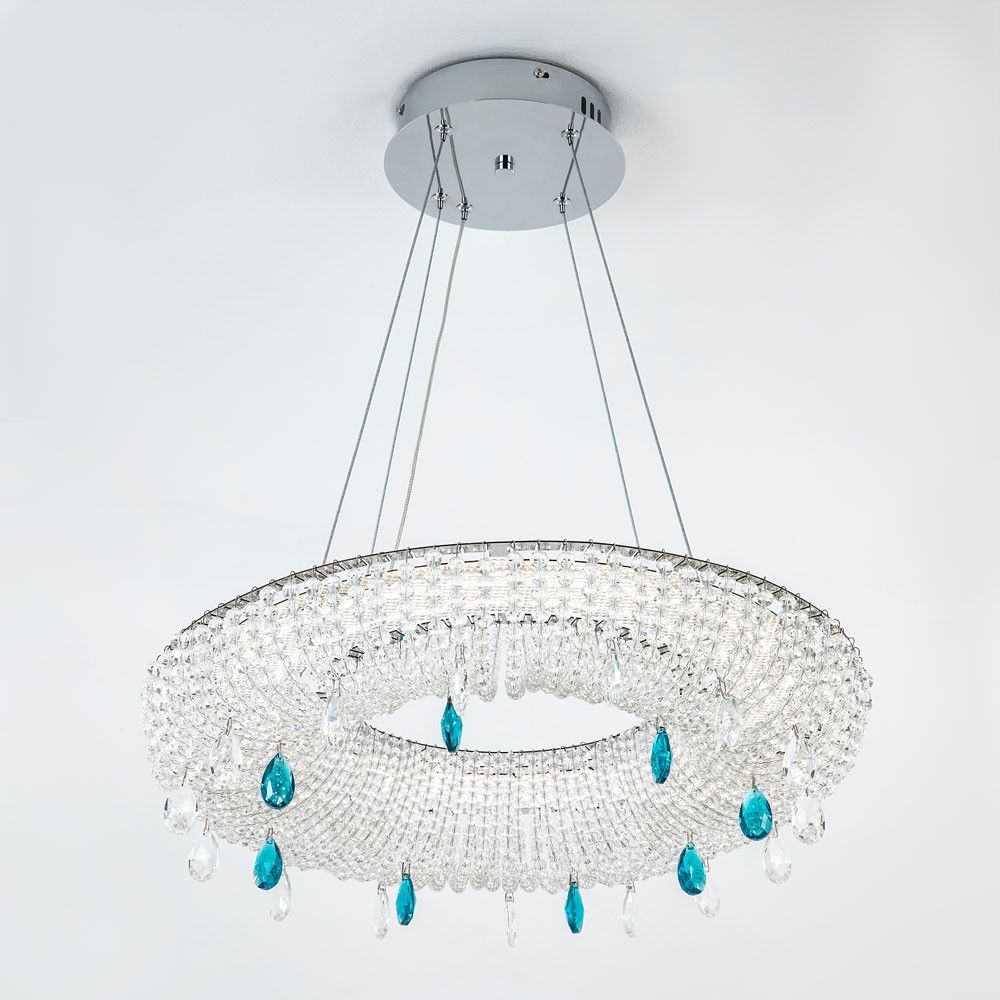 Подвесная люстра 50*50*120 см, LED 35W, 3000 / 6000K, Хром MODELUX ML.2306.500