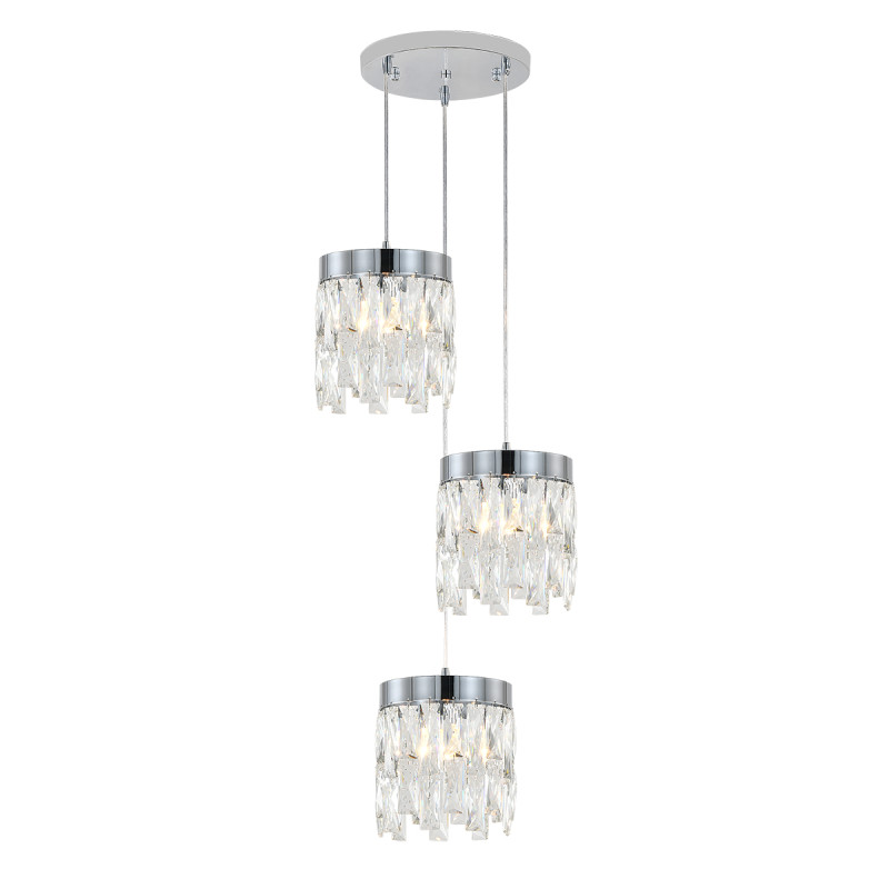 Подвесной светильник 35 см, Indigo Anna 12029/3P Chrome V000497, хром, 12029/3P Chrome