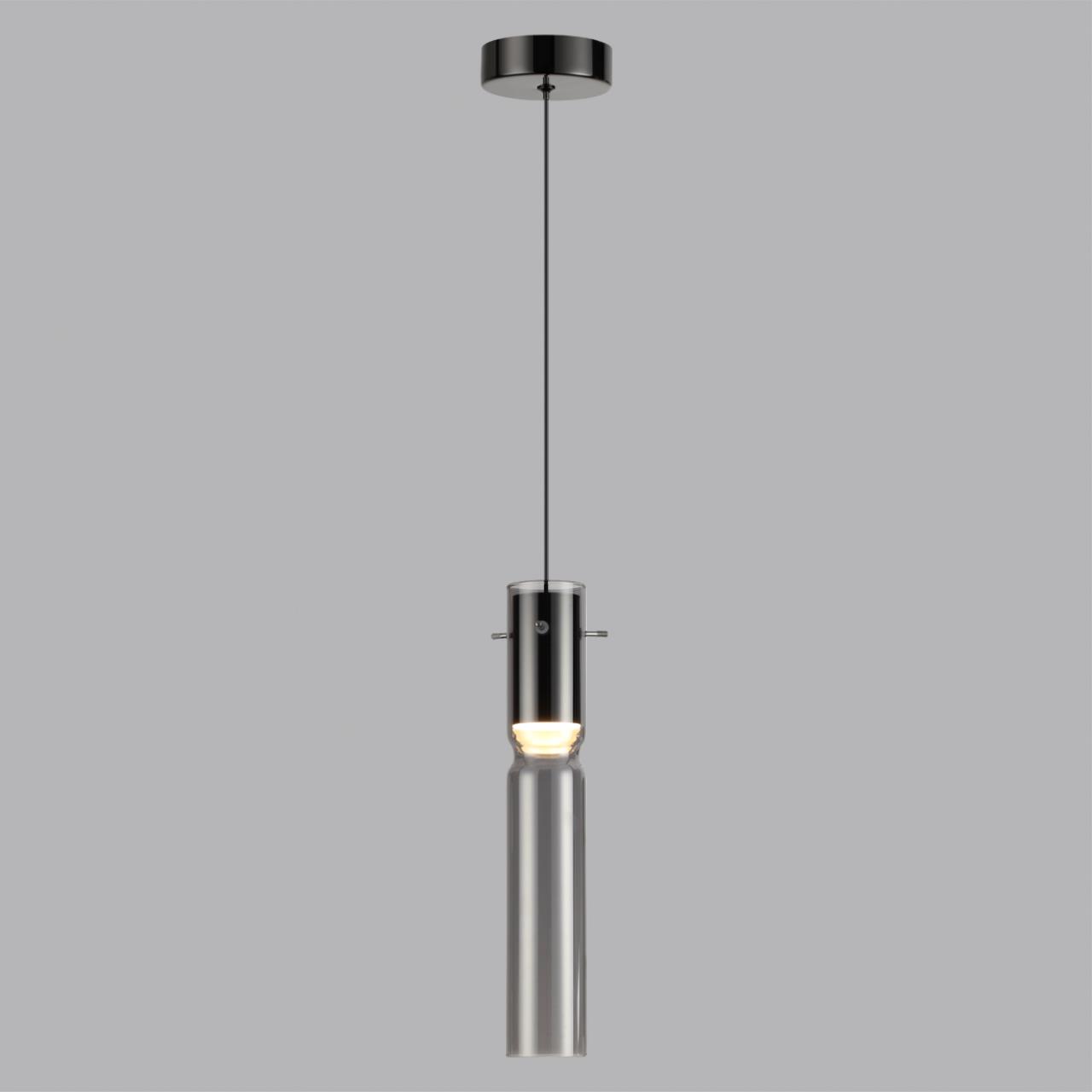 Подвес 6*6*120 см, 1 LED*5W, 3000 К, Odeon Light Scrow, черный 5058/5L