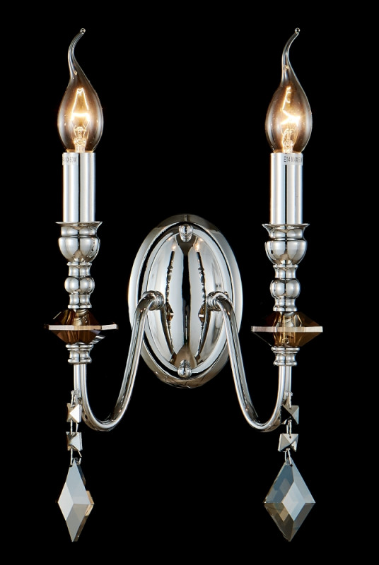 Бра 20*15 см, Crystal Lux MERCEDES AP2 CHROME/SMOKE Хром