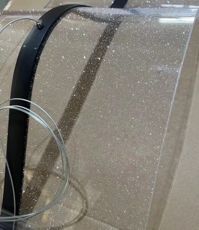 Светильник подвесной ElegantLight DZN-11296 ЧЕРНЫЙ  D1500*300/H1000/1/LED/40+40W звёздное небо SPRAY 25-03 VST