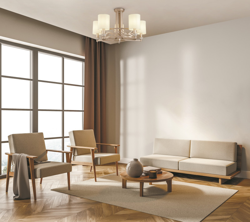 Потолочная люстра Maytoni Vittoria H004CL-05BG, кремовый, диаметр 71см