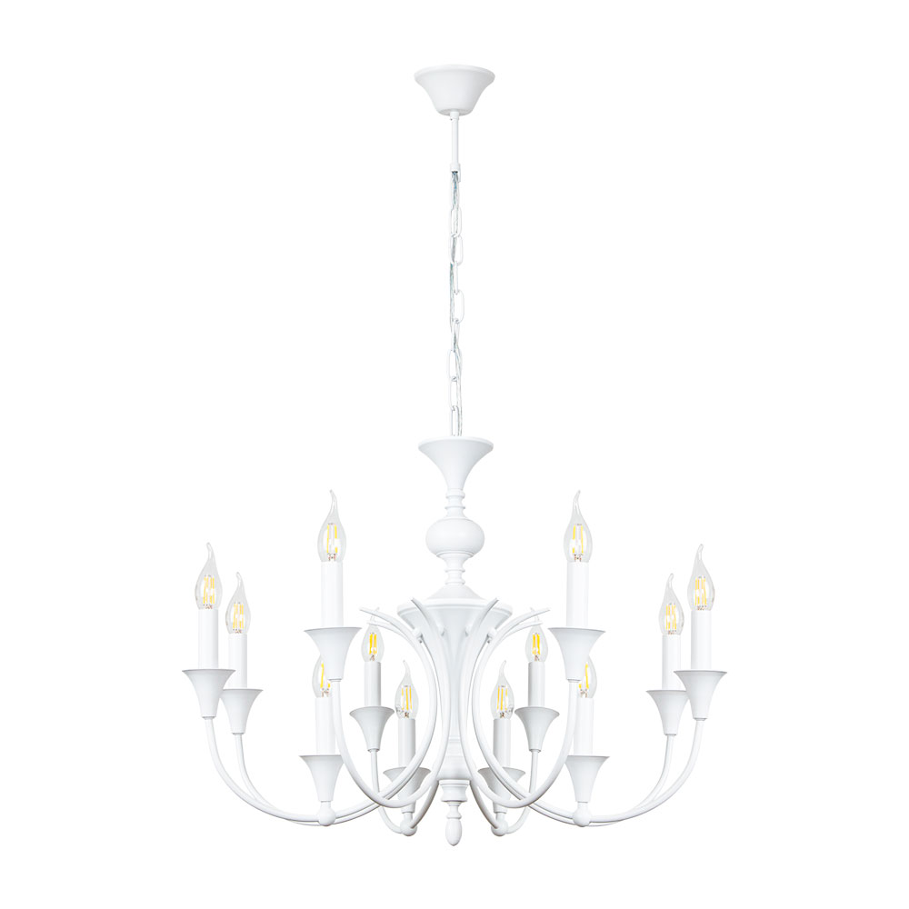 Люстра 53*75 см, 12*E14, 40W, Arte Lamp Collinetta A4094LM-12WH, Белый