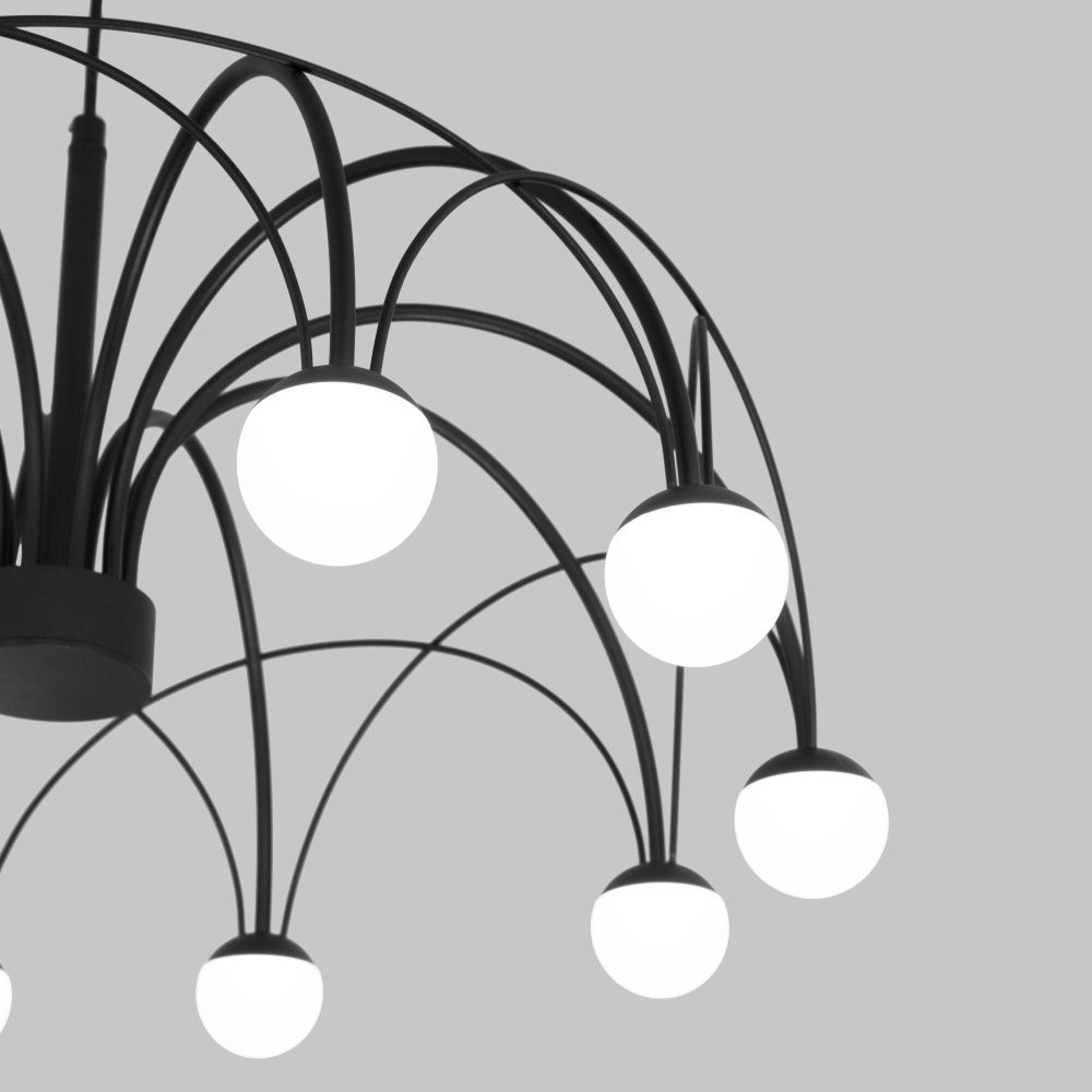 Подвесной светильник 65*65*50-110 см, LED*35W, 4000K, Eurosvet Ragno 90034/10, черный, a069301