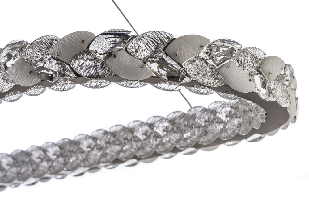 Люстра подвесная *100* см, Led лента*LED*96W, 3300/4200/6500K, Dio D`arte Este Este L 1.5.100x35.100 N, Никель