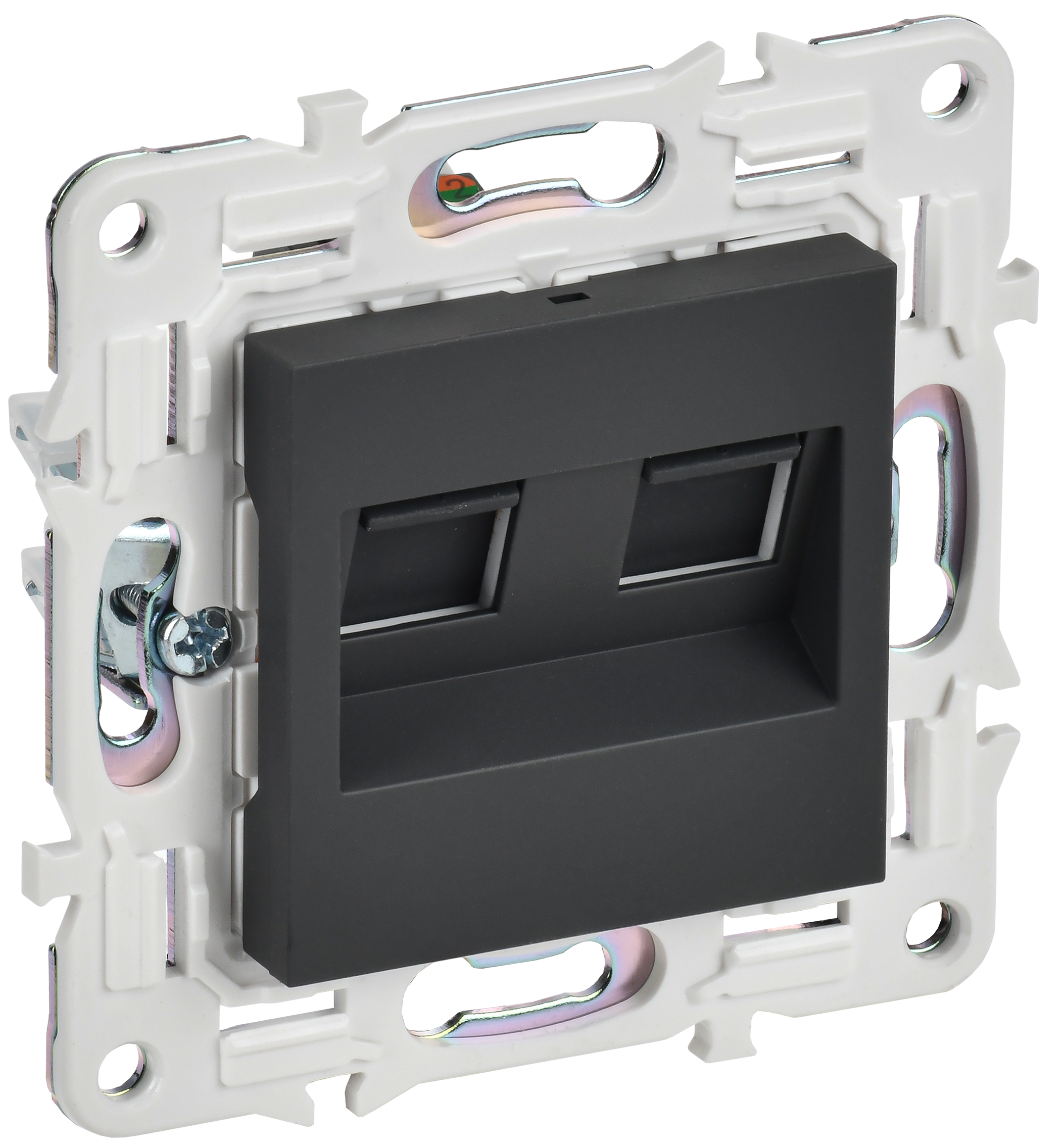 SKANDY Розетка комп. 2-ая RJ45 кат.6 SK-K04G граф. IEK, SK-K20-2-K53