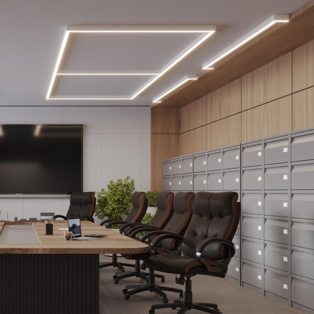 Светильник 120*4*6- см, 1*LED*40W, 3000/4000/6000K, Novotech Fatto Over 359604, белый,  линейный с переключателем цветовой температуры