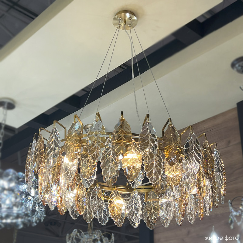 Светильник 80 см, Crystal Lux TREVI SP8 BRASS, латунь