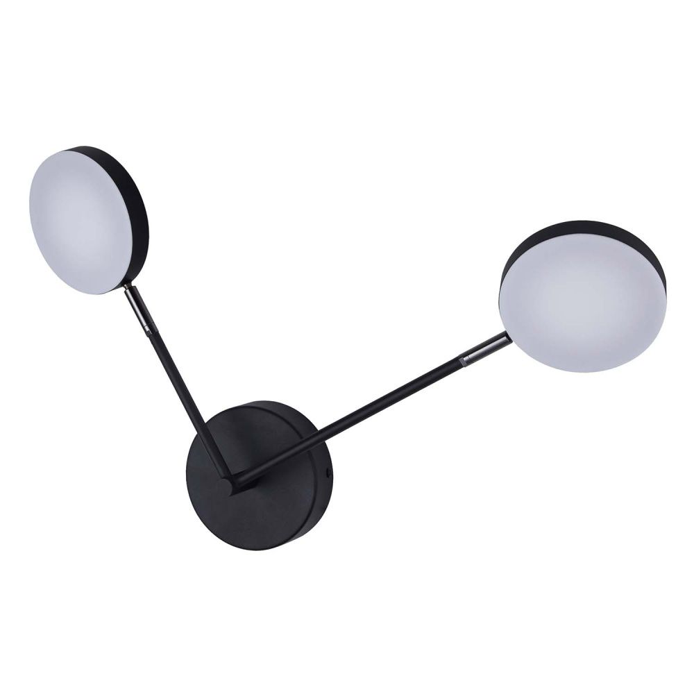 Бра 37*45,5 см, 2*LED, 6W, 4000K, Favourite Vorago 4631-2W, черный матовый