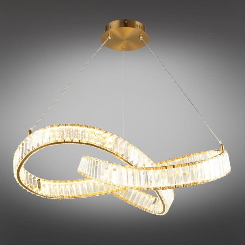 Подвесная люстра 80*70-140 см, 1*LED, 48W, 3000K, Aployt Olimp APL.045.03.48, золотой