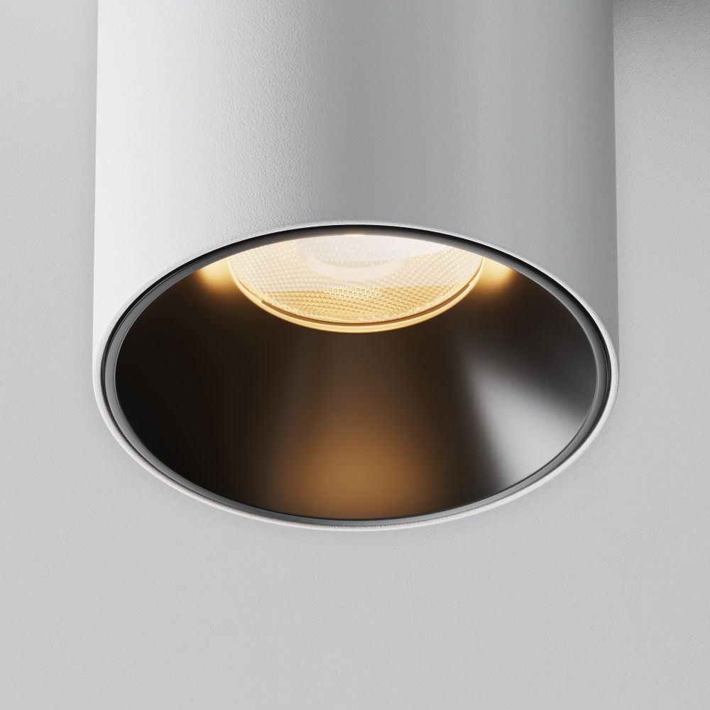 Потолочный светильник 7,5 см, LED*8W, 2700K, Maytoni Alfa LED 50° C064CL-8W2.7K-RD-WB, Белочерный