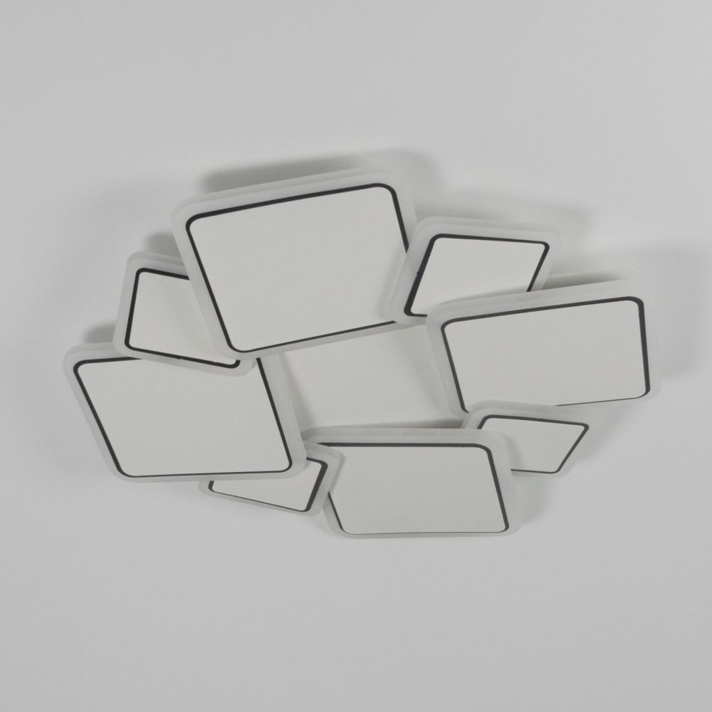 Светильник потолочный SAPFIR SPF-9463 WHITE/БЕЛЫЙ  D500*500/H60/1LED/2*75W 2.4G DISCUS 24-12