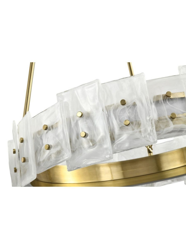 Подвесная люстра 60*150 см, LED, 50W, 4000K Zortes Cloud-Stone ZRS.90610.60, латунный