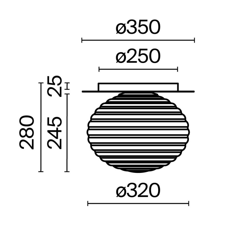 Накладной светильник 35*35*28 см, 1*E27, 60W, Maytoni Reels MOD268CL-01G золото матовое