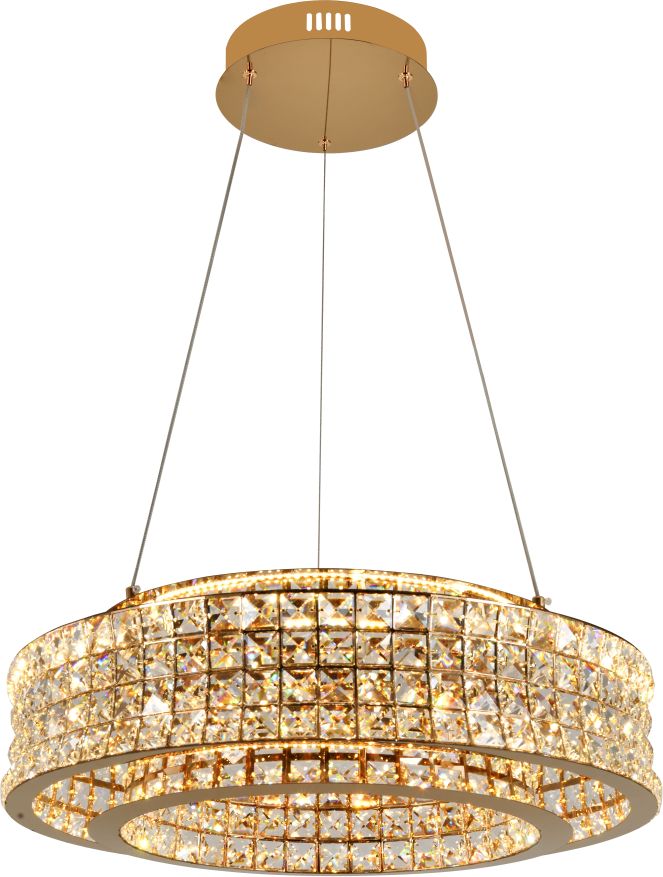 Подвесная люстра 60 см, 80W, 3000-6000K, Stilfort Karnelli 4024/03/06P, золото