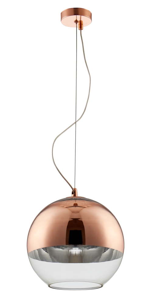 Светильник 30 см Crystal Lux WOODY SP1 D300 COPPER медь