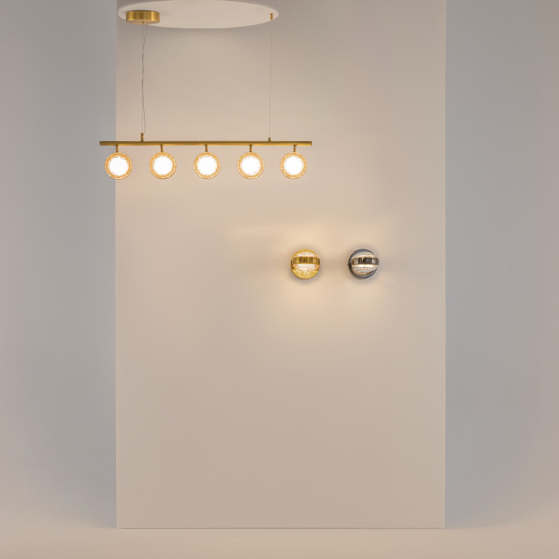 Подвесной светильник 101*16*320 см, LED, 48W, 3000К, Maytoni Mind MOD299PL-L48BS3K латунный