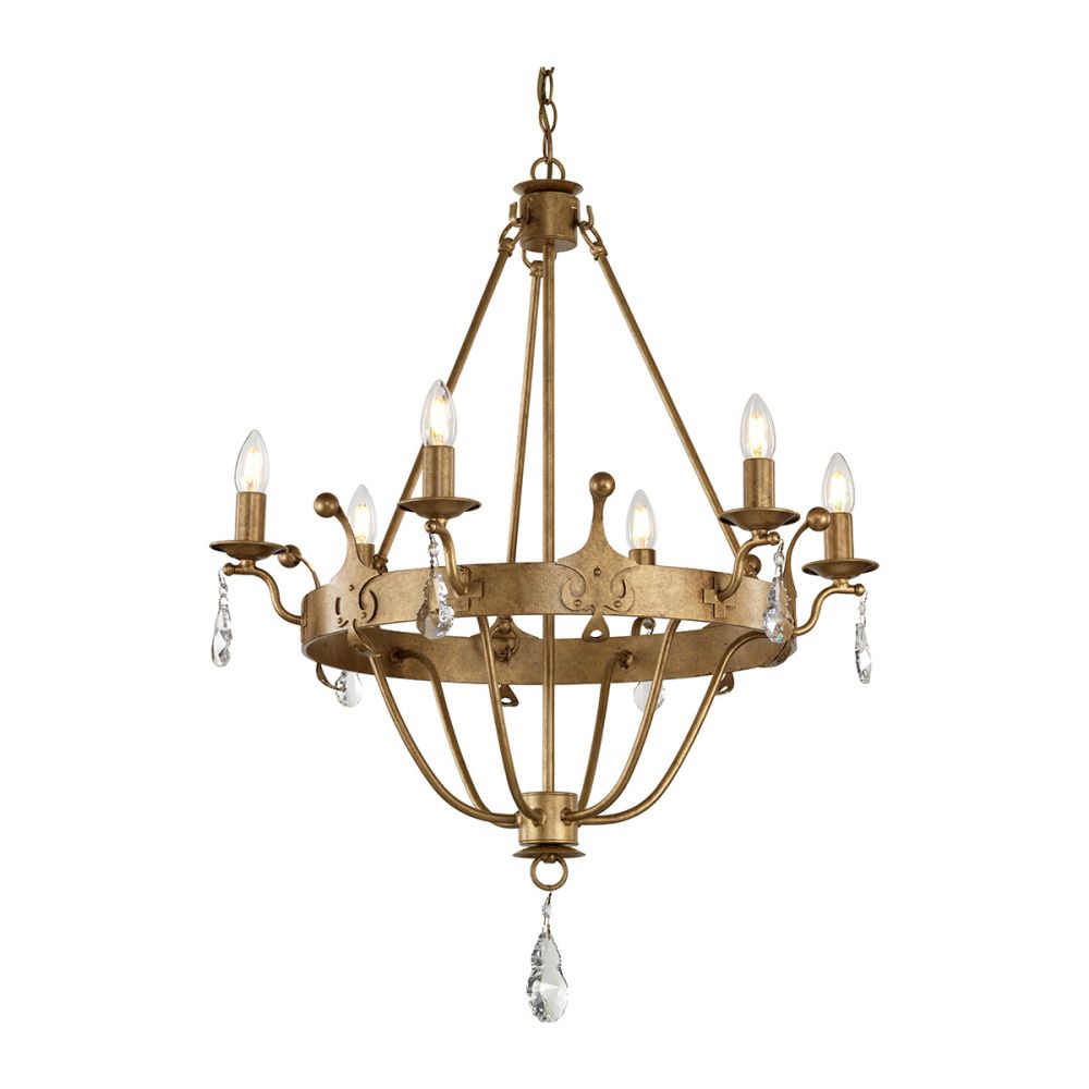 Люстра *71*85-258 см, E14*60W, Natural Concepts Elstead Lighting Windsor WINDSOR6-GOLD, красный