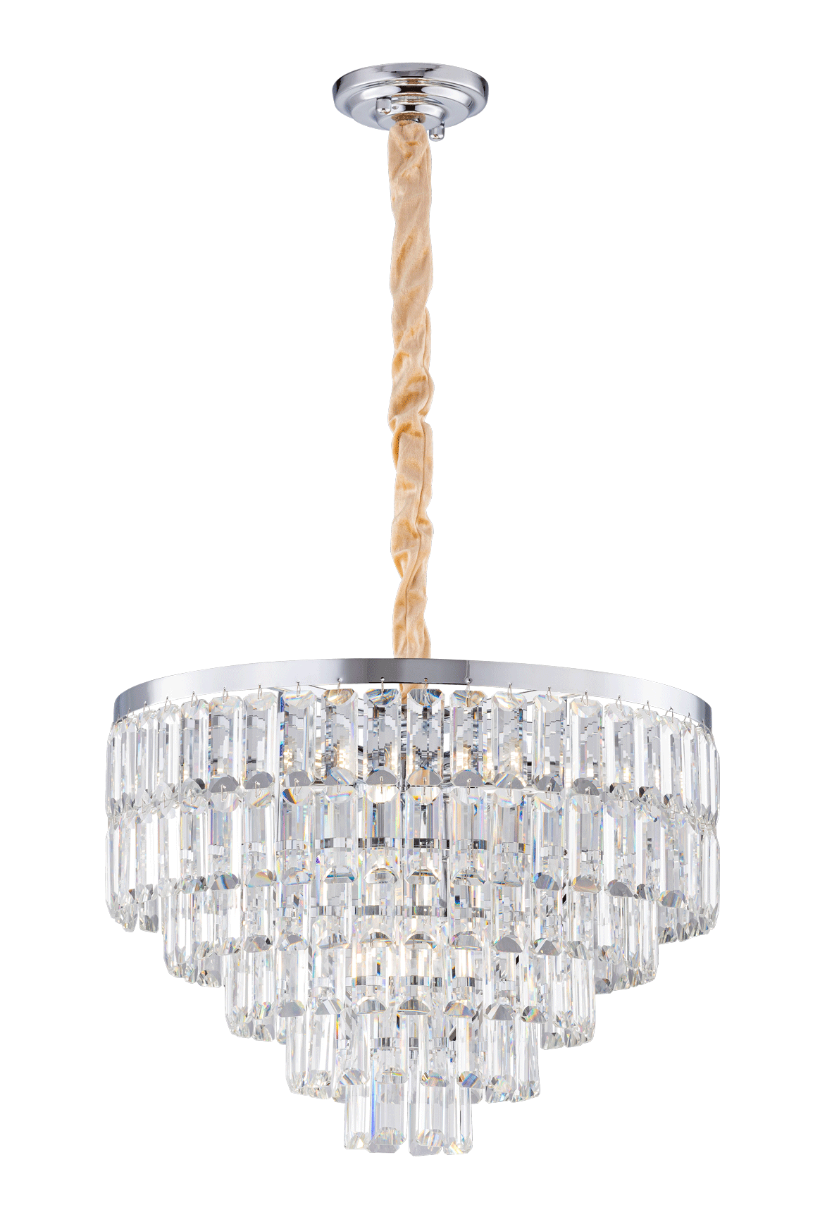 Люстра 500*400, 10*E14, 40W NewRgy Cristallo 2752R/10A CHROME+CLEAR, Хром+Прозрачный