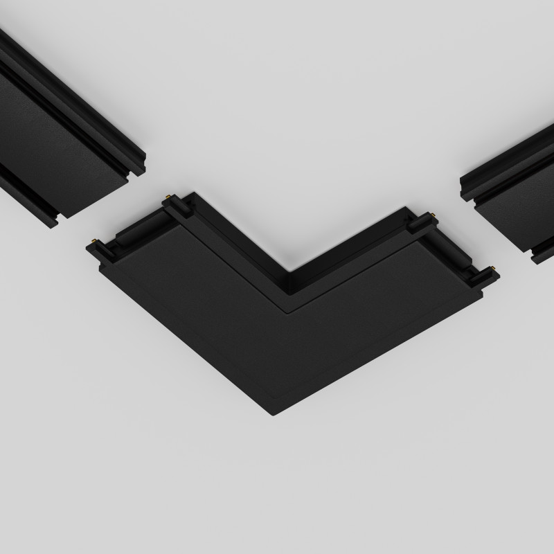 Конектор питания угловой Radity черный для накладной трековой системы Maytoni Technical Magnetic track system Radity TRA084CL-11B черный