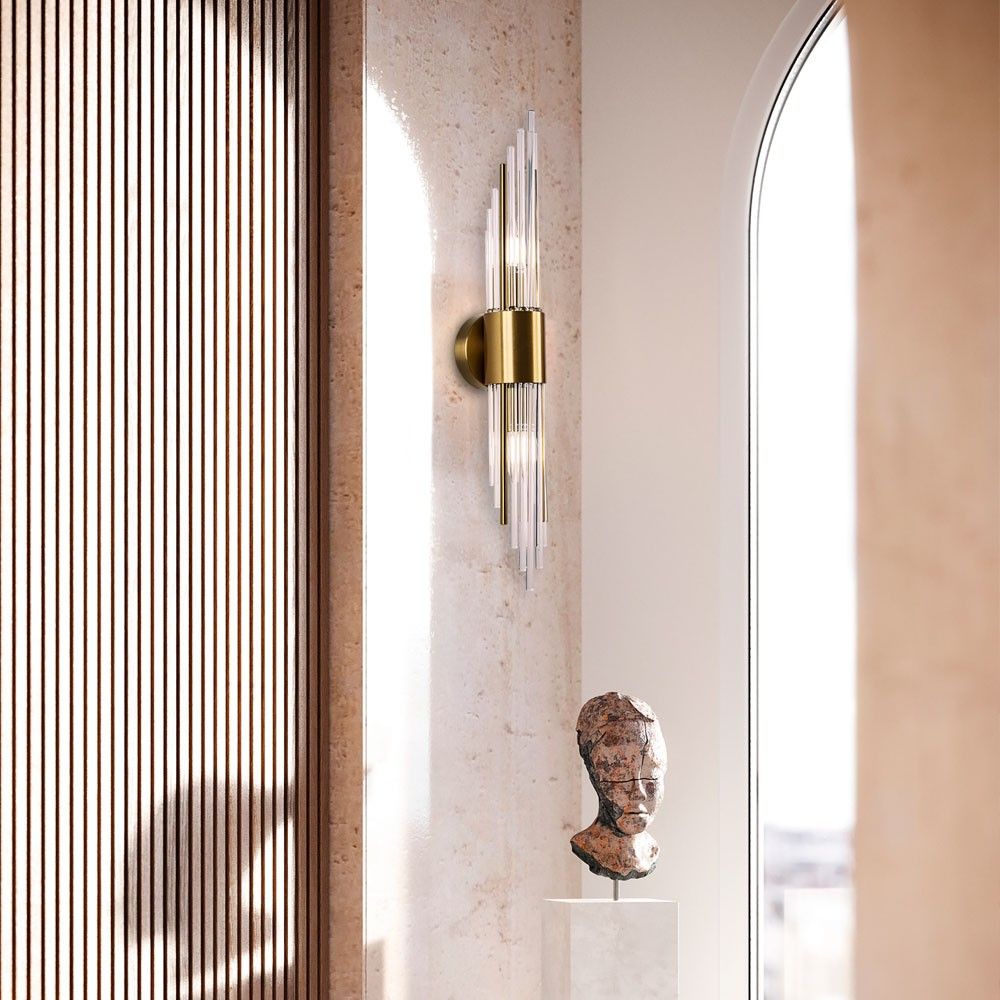 Настенный светильник 11*11*0,0000 см, Е14 2x40ВтW, Латунь MODELUX ML.516.02