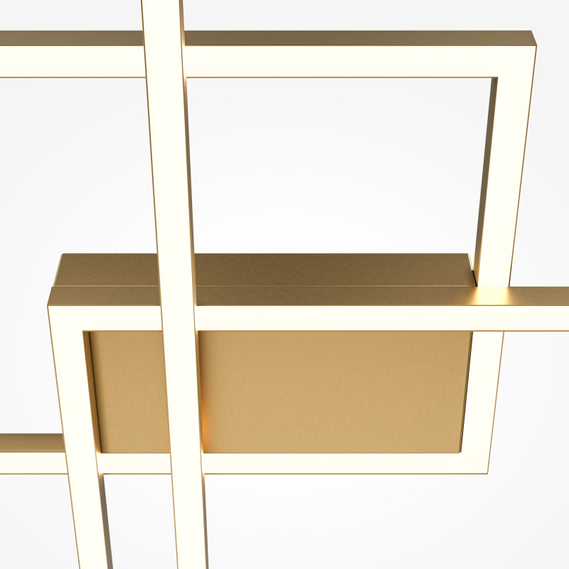 Светильник 67*78*8 см, 3* LED, 78W, 2600К-3500К, Maytoni Rida MOD015CL-L80GK золото матовое