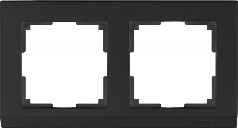 WL04-Frame-02-black /Рамка на 2 поста (черный), 4690389048845