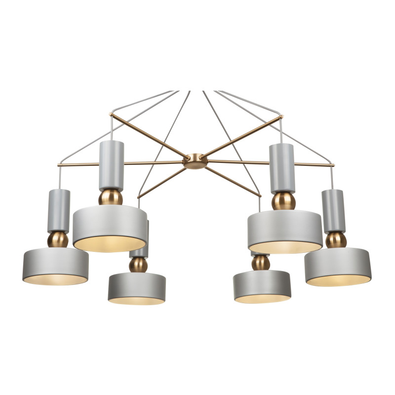 Подвесная люстра Maytoni Void MOD030PL-06GR серый, диаметр 94 см