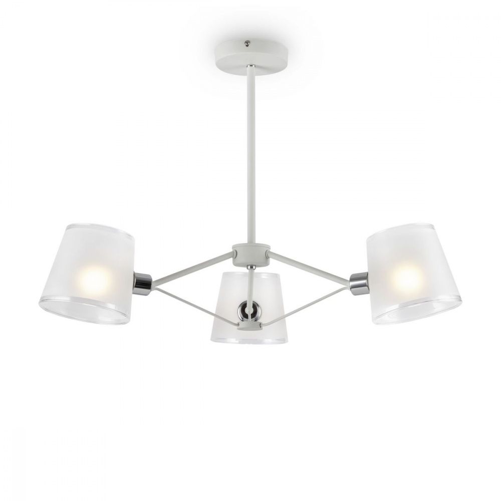 Потолочная люстра Freya Gino FR5108PL-03CH, диаметр 69 см, хром-белый