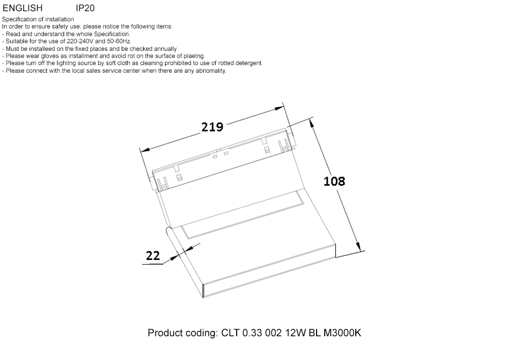 Светильник трековый магнитный Crystal Lux SPACE CLT 0.33 002 12W BL M3000K Черный