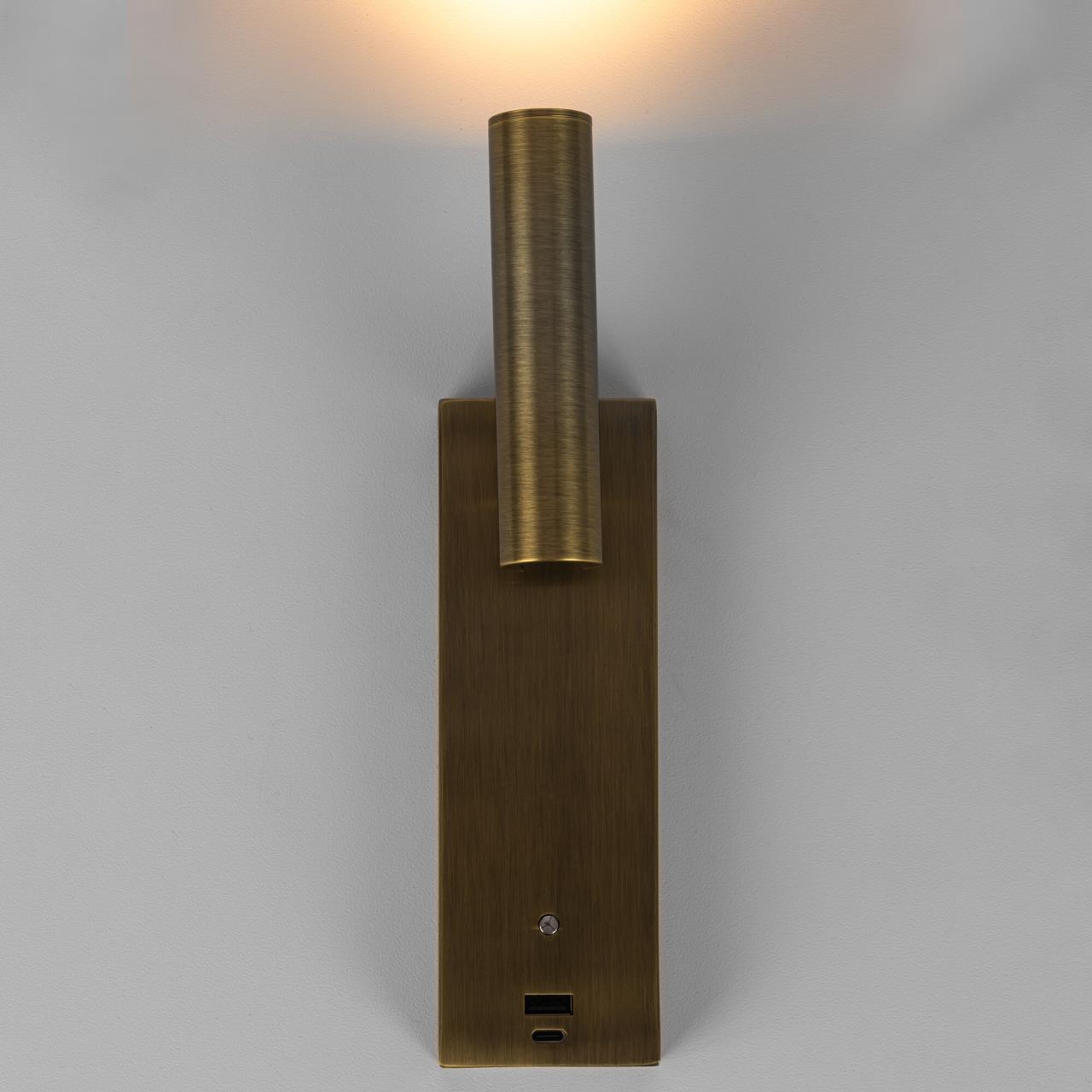Светильник 18 см, 3W, 3000K, Citilux Декарт CL704433 LED USB, бронза