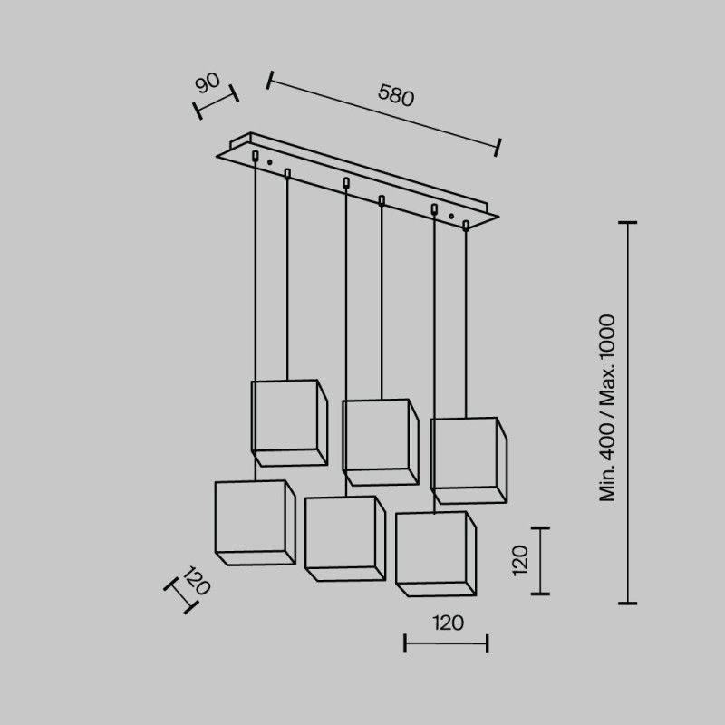 Подвесной светильник MODESTYLE MS.161.760 BS
