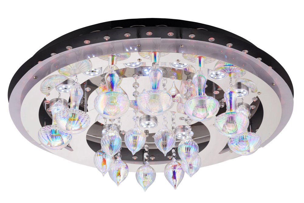 Люстра Ø600 x H180, мм, 12*3W(36W), BK+CR MIX(Чёрный+Хром) Sfera Sveta 8269/12 BK+CR MIX