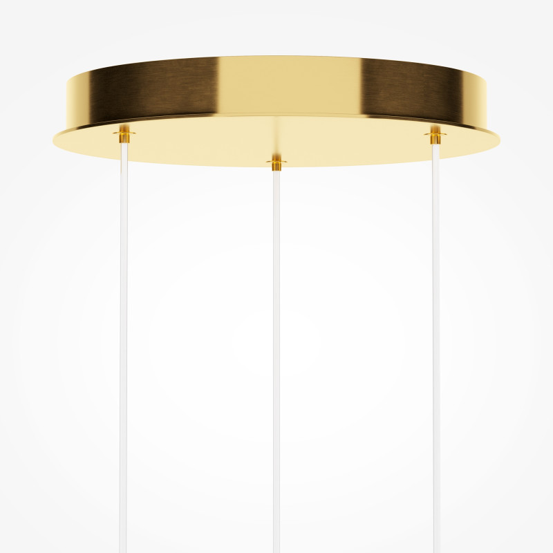 Каскадная люстра 30*30*365 см, LED, 3000К, Maytoni Foresight MOD347PL-L24BS3K латунный