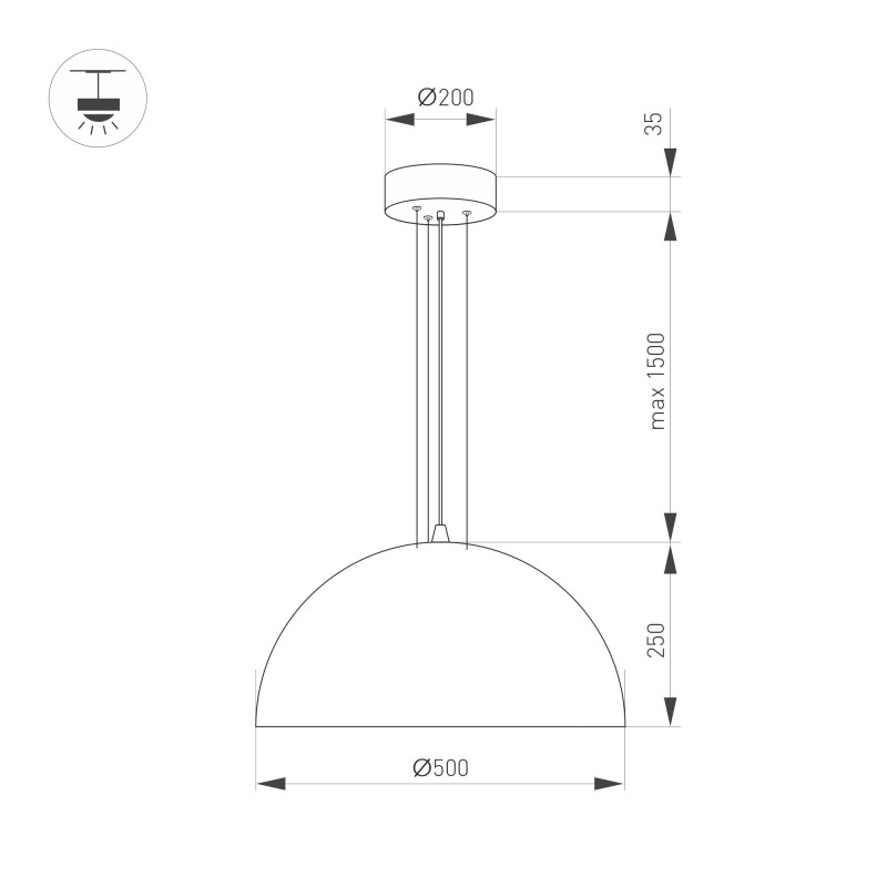 Подвесной светильник Arlight 039696 *50*178,5 см, 30W, белый (дневной)K,