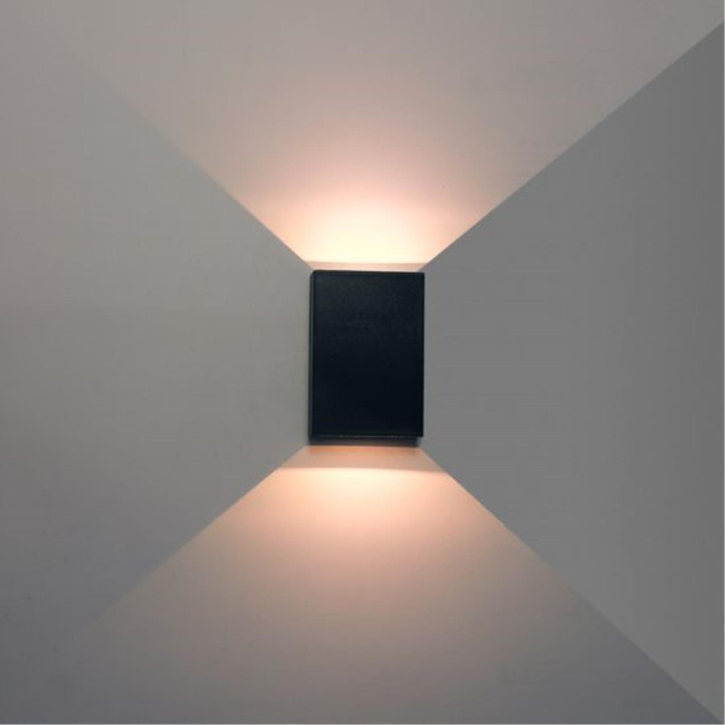 Настенный светильник 8,5*3*12,5 см, 2*LED*2W 4200K Arte Lamp Algol A2750AL-2BK черный