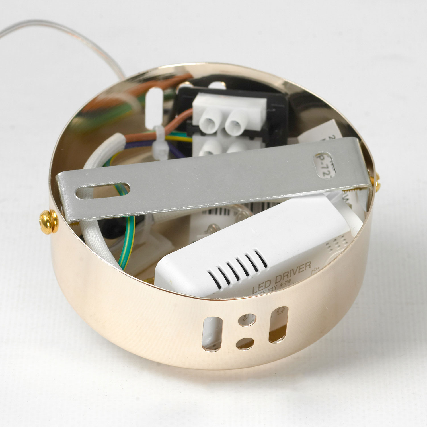 Подвесной светильник 12*35 см, 1*LED*10W 4000K Lussole Napa LSP-7271 блестящее золото