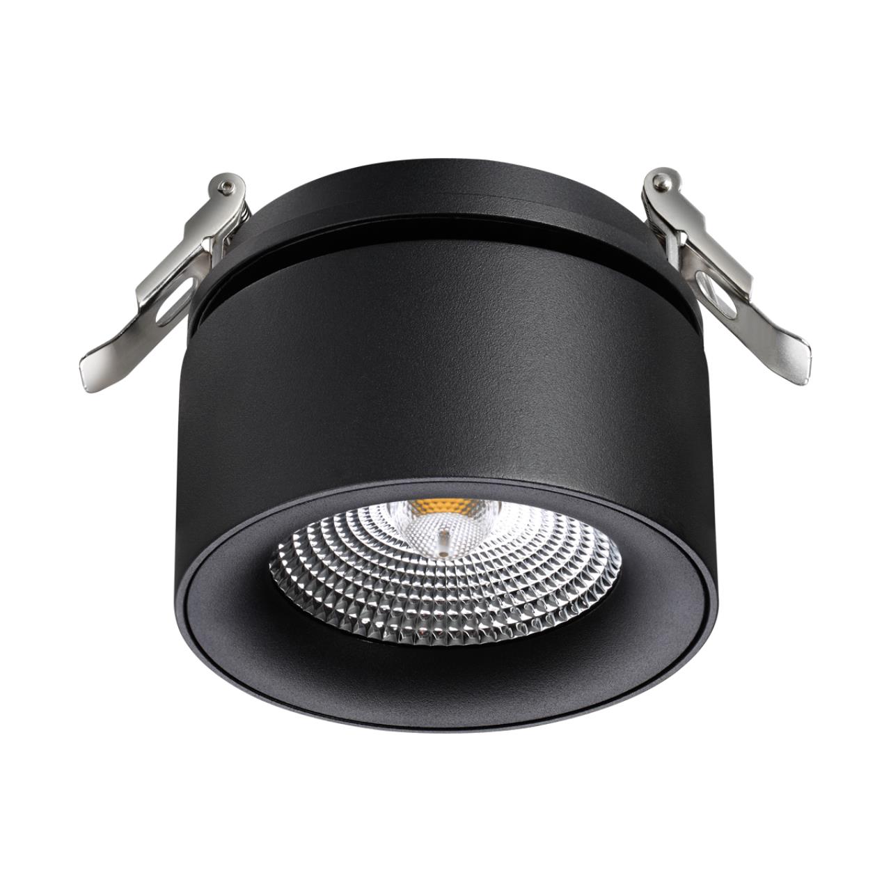 Светодиодный светильник 10 см, 25W, 4000K, Novotech Groda 358783, черный
