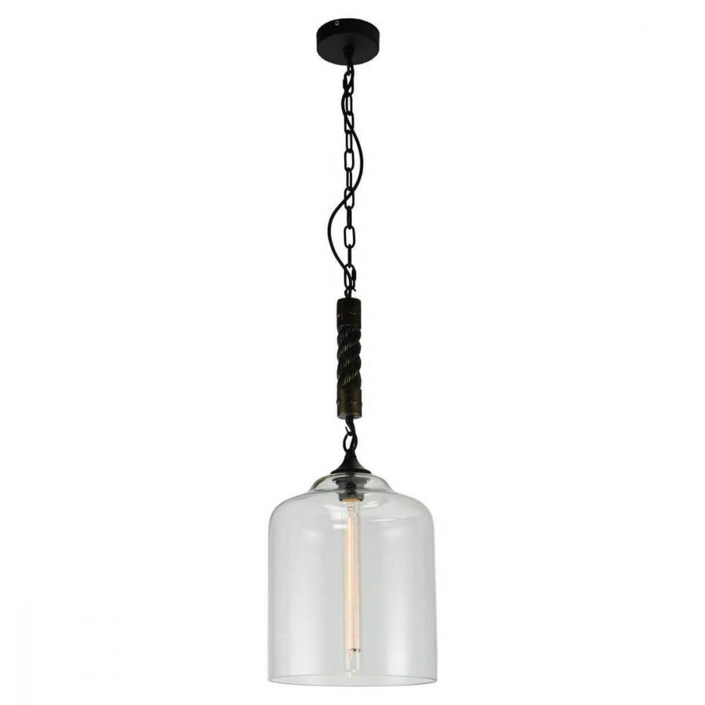 Подвесной светильник Lussole Loft GRLSP-9668, диаметр 25 см, черный