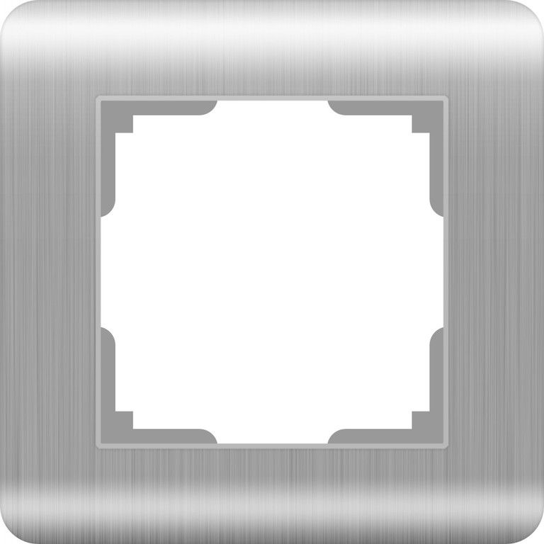 WL12-Frame-01 / Рамка на 1 пост (серебряный), 4690389076367
