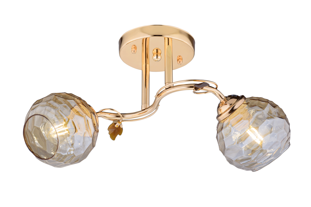 Люстра L440 x W220 x H210, мм, 2*40W (80W), GOLD (Золото) Rilon 06668/2 GOLD