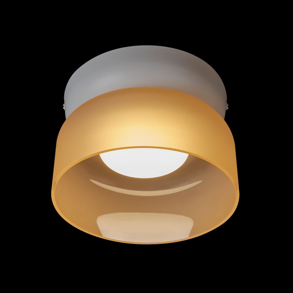 Потолочный светильник 17 см, 6W, 3000K, LOFT IT Totem 10466 Amber matte, белый-янтарный