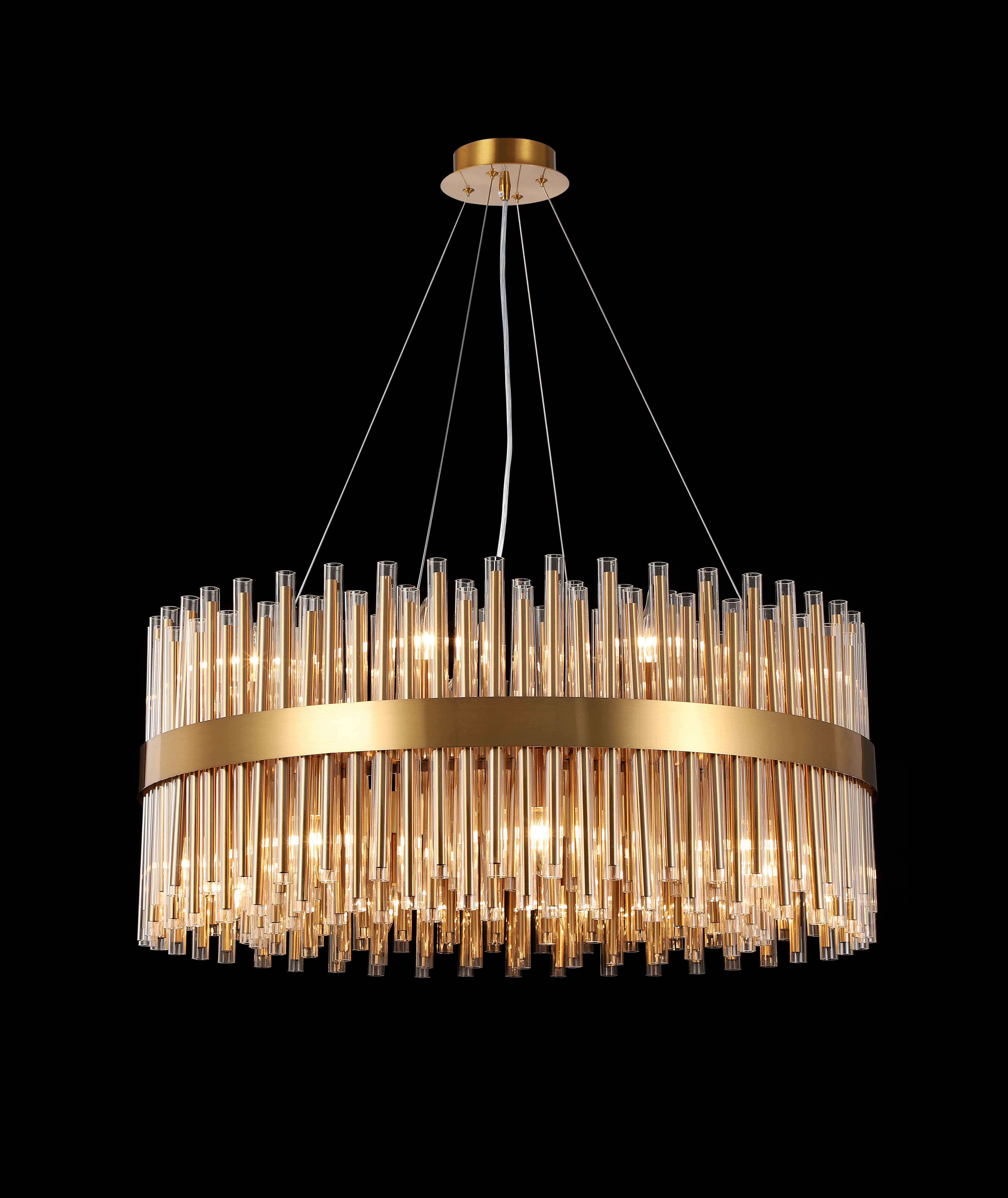 Люстра  800*350, 18*E14, 40W NewRgy Cristallo F13-ф800 GOLD BRONZE, Золото