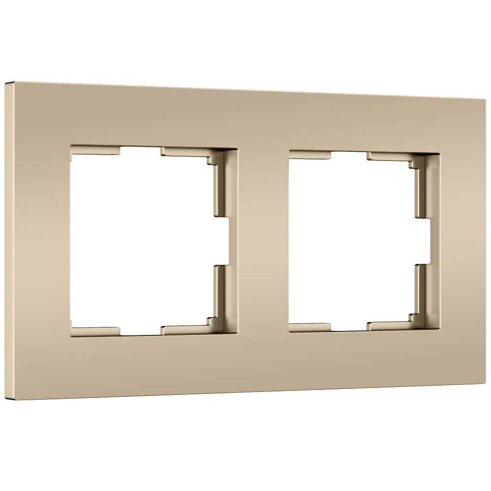 W0022911 Рамка на 2 поста Slab, шампань софт Werkel, 4690389218378