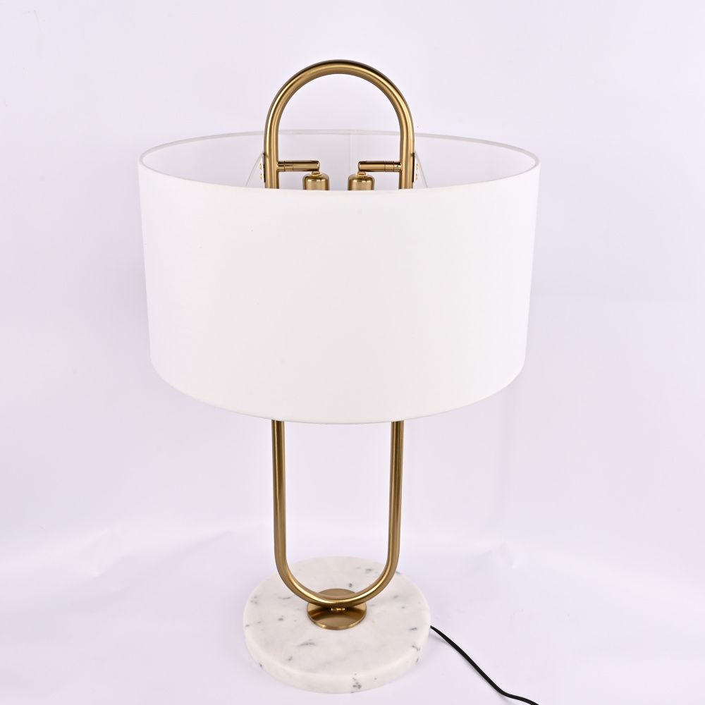 Настольная лампа Marston Table Lamp 43*43*84 см, 2*E14*40W, ImperiumLoft 43.358, Золотистый, Белый