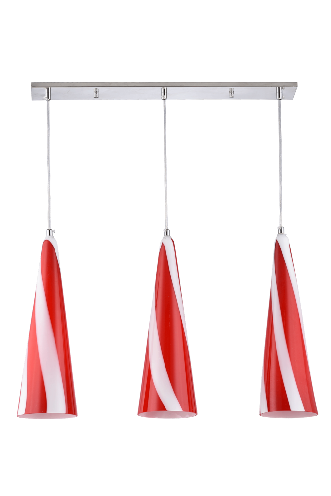 Люстра L590 x W130 x H1250, мм, 3*40W (120W), RED(Красный) Sfera Sveta 5067/3 RED