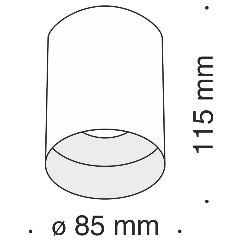 Светильник 8,5*8,5 см, GU10 50W, Maytoni Alfa C014CL-01B, черный
