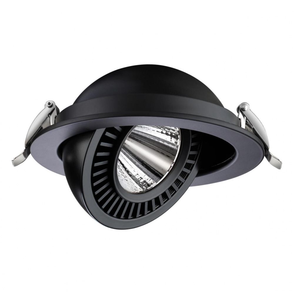 Светодиодный светильник 14 см, 18W, 4000K, Novotech Gesso 358818, черный