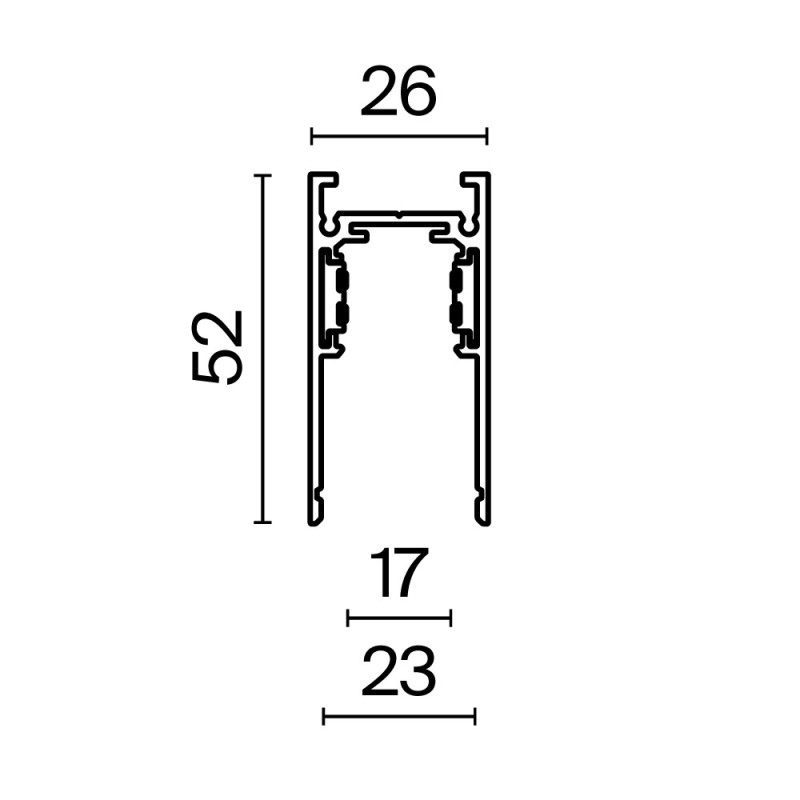 Шинопровод 200 см накладной/подвесной для трековых светильников Busbar trunkings Exility TRX034-412W